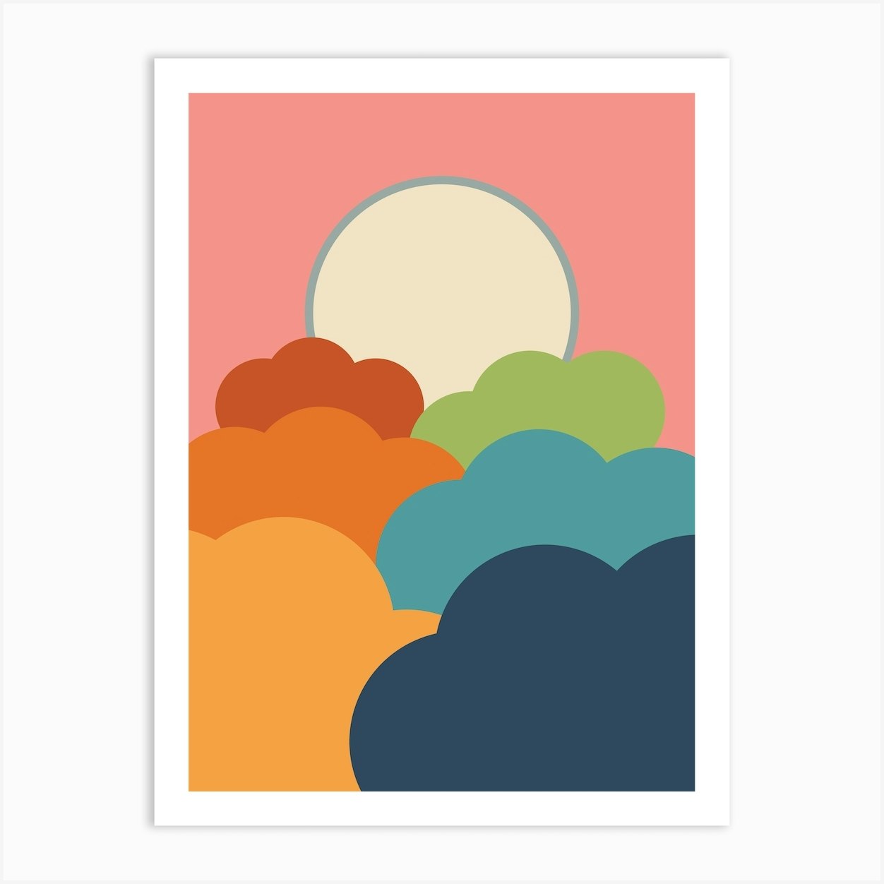 Sun And Clouds Art Print By Zagackayo - Fy