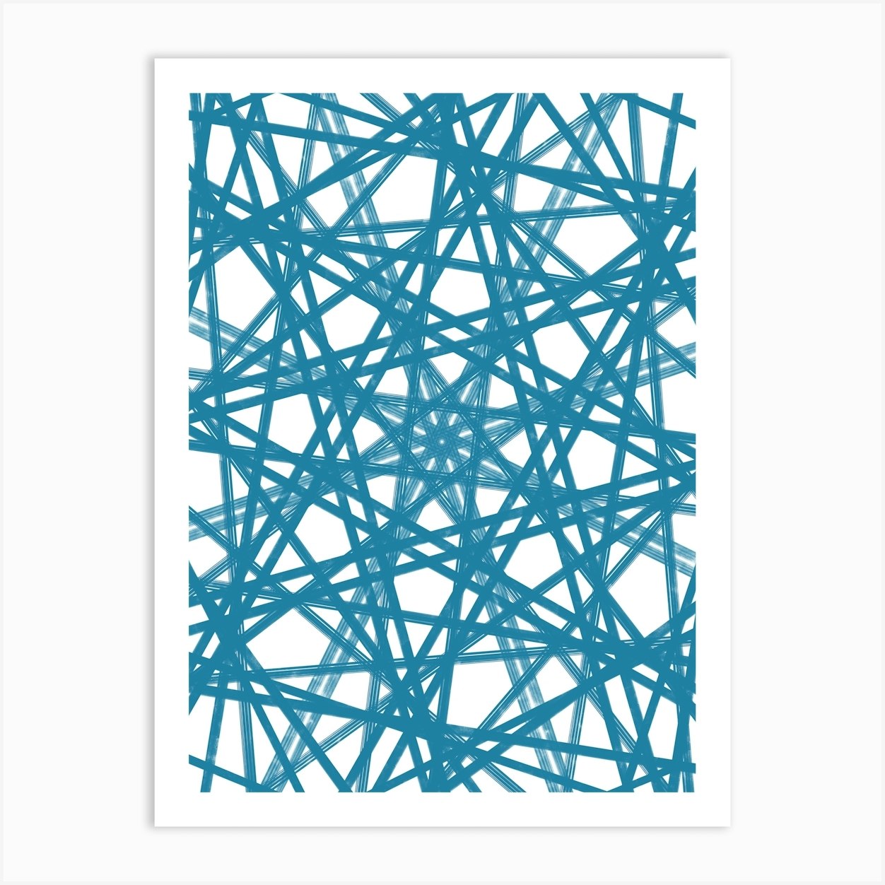 Abstract Blue Lines Art Print by ZagackaYo Fy