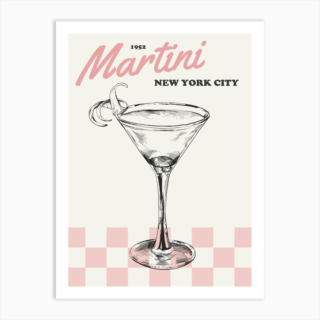 Retro Martini Art Print By Alaina Creates Fy