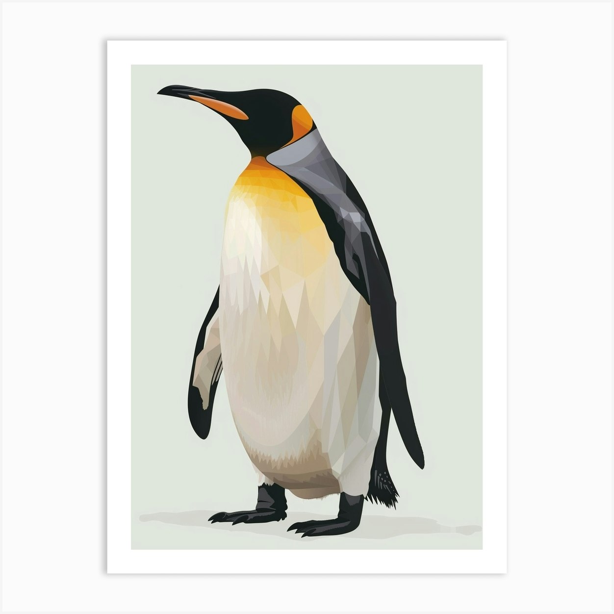 Emperor Penguin Bartolom Island Minimalist Illustration 4 Art Print by ...