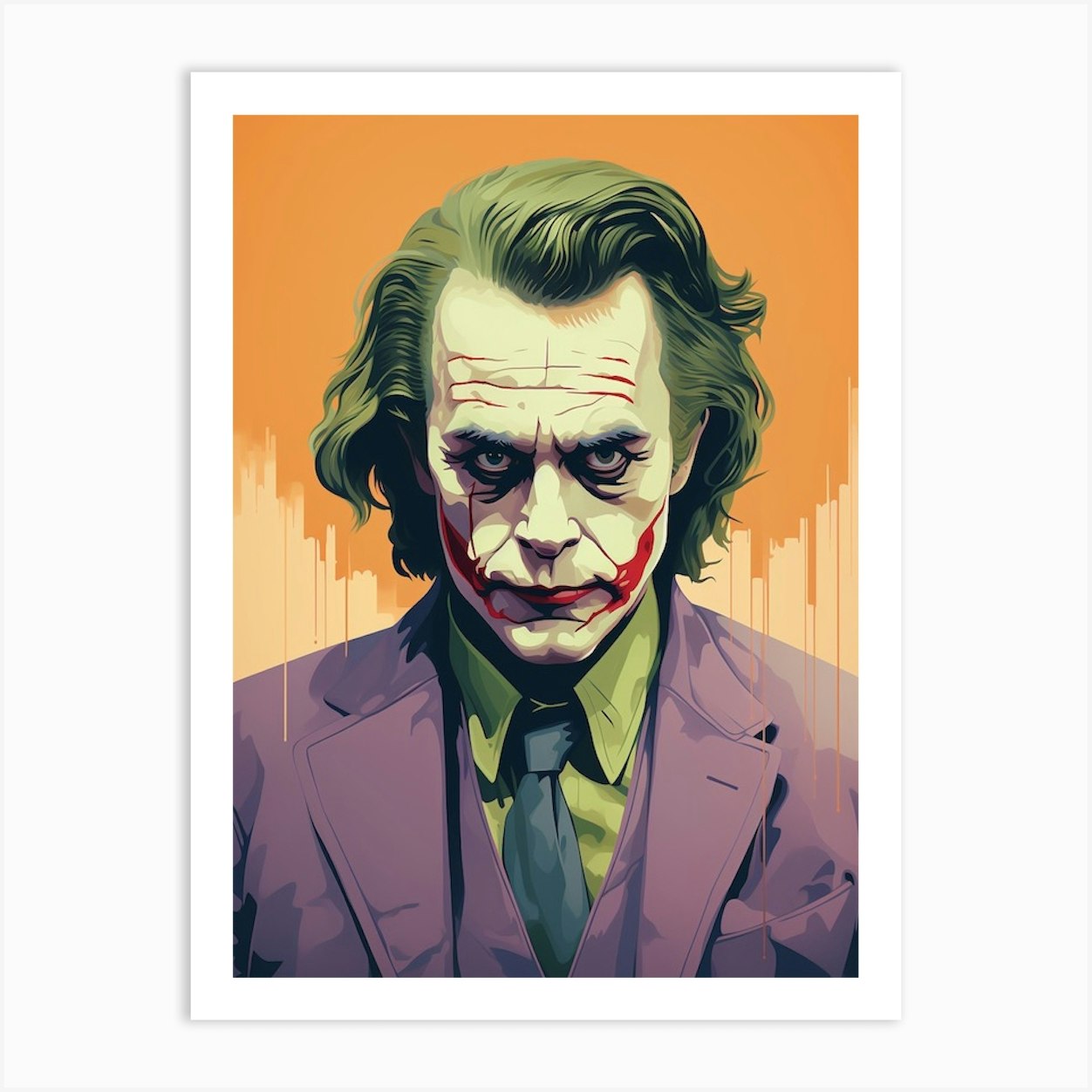 The Joker From The Dark Knight 4 Art Print by Print Cult - Fy