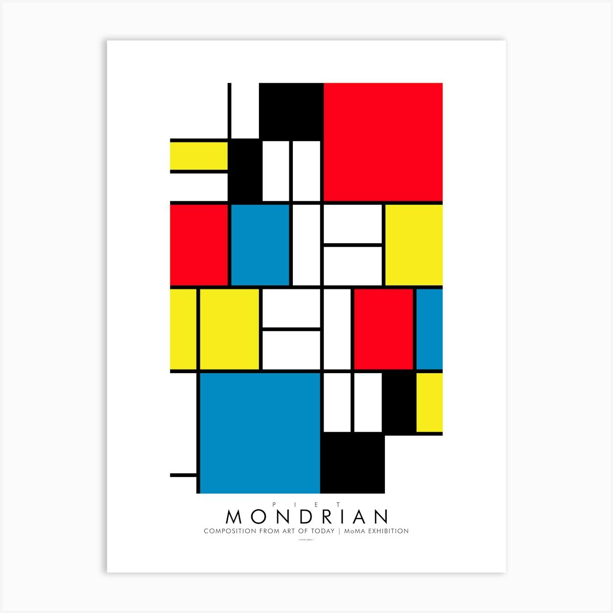 Mondrian Moma Art Print by POP ART WORLD - Fy