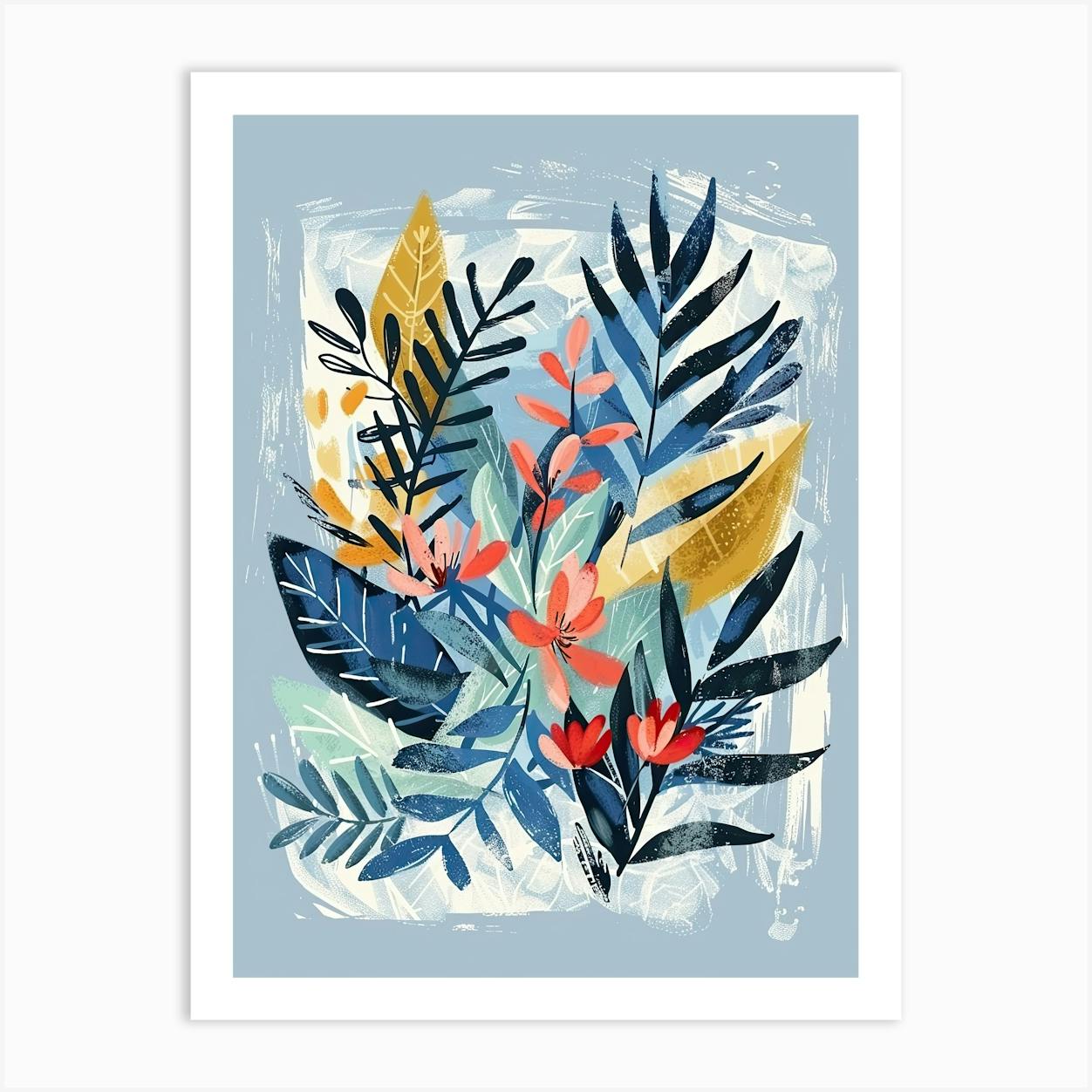 Jetset Horizon Mid Century Style Art Print by Bauhaus