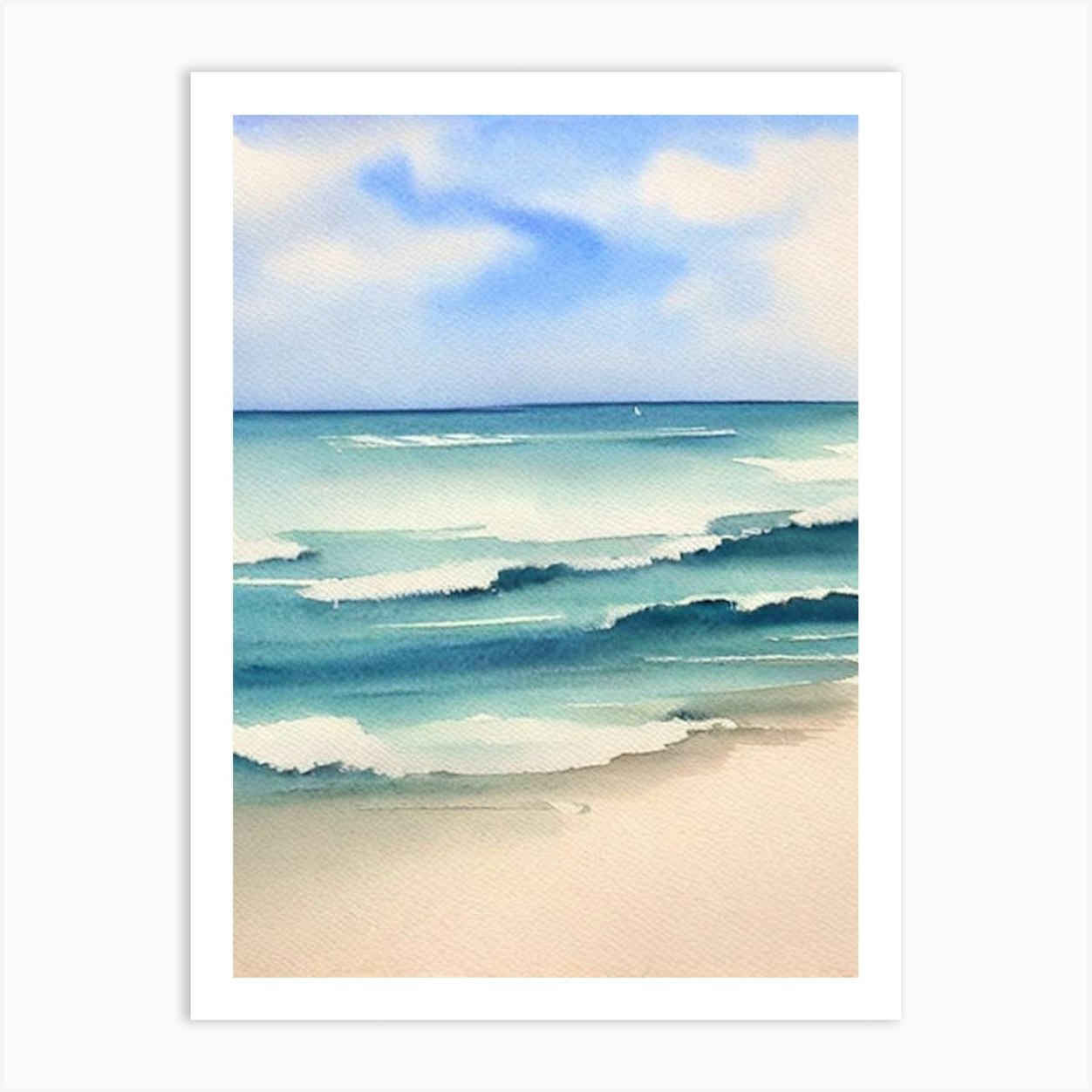 Cronulla Beach, 2 Australia Watercolour Art Print by Sand & Surf Prints ...