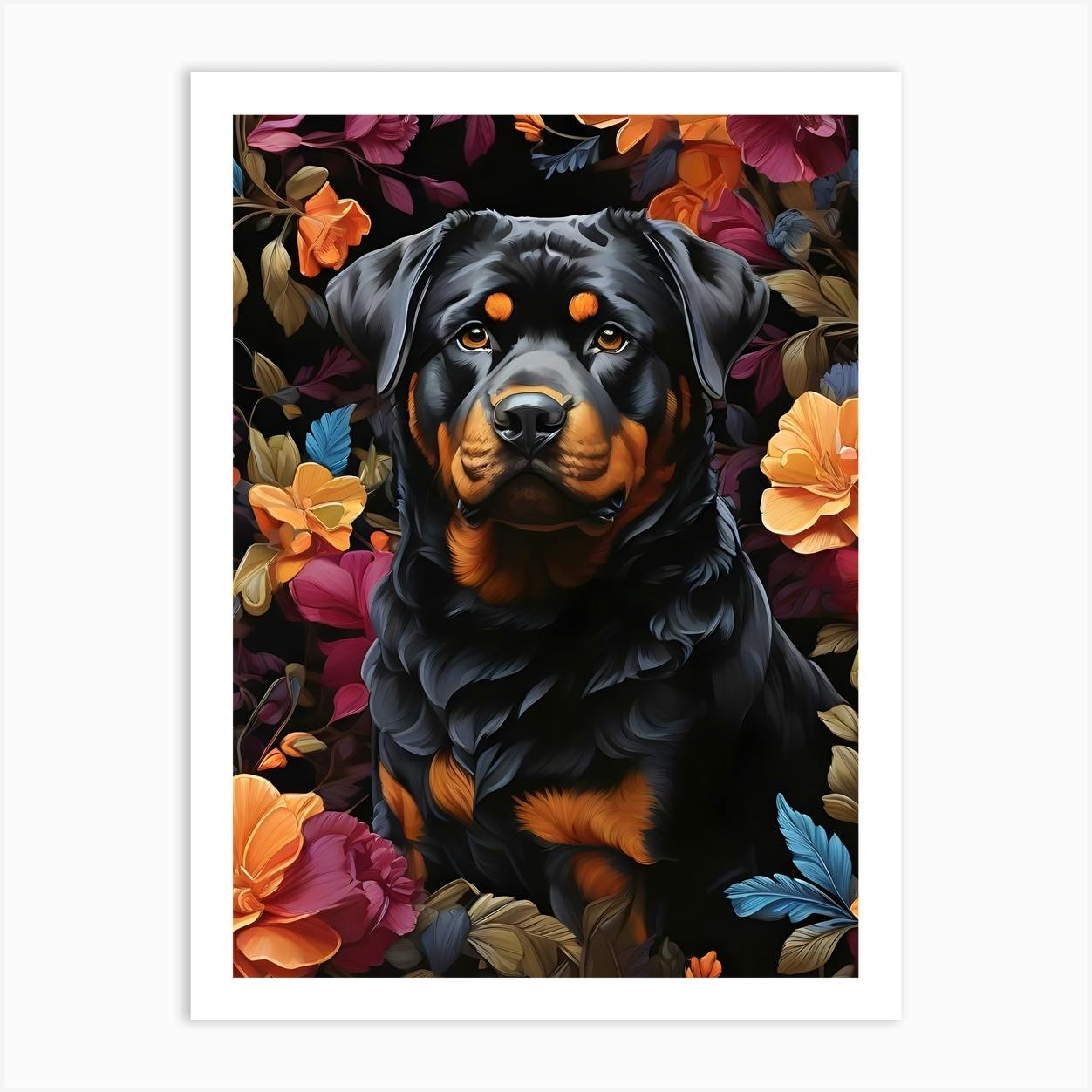 Rottweiler canvas clearance art