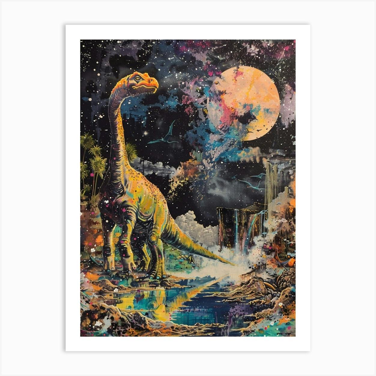 Dinosaur Extinction Event Framed Photo Paper Poster Art shops Starry Night Art Print Jurassic Night by Aja choose size SHIPS WORLDWIDE