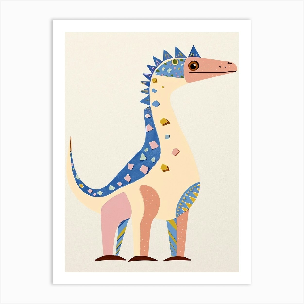 Nursery Dinosaur Art Citipati 1 Art Print by Scribble Studio - Fy