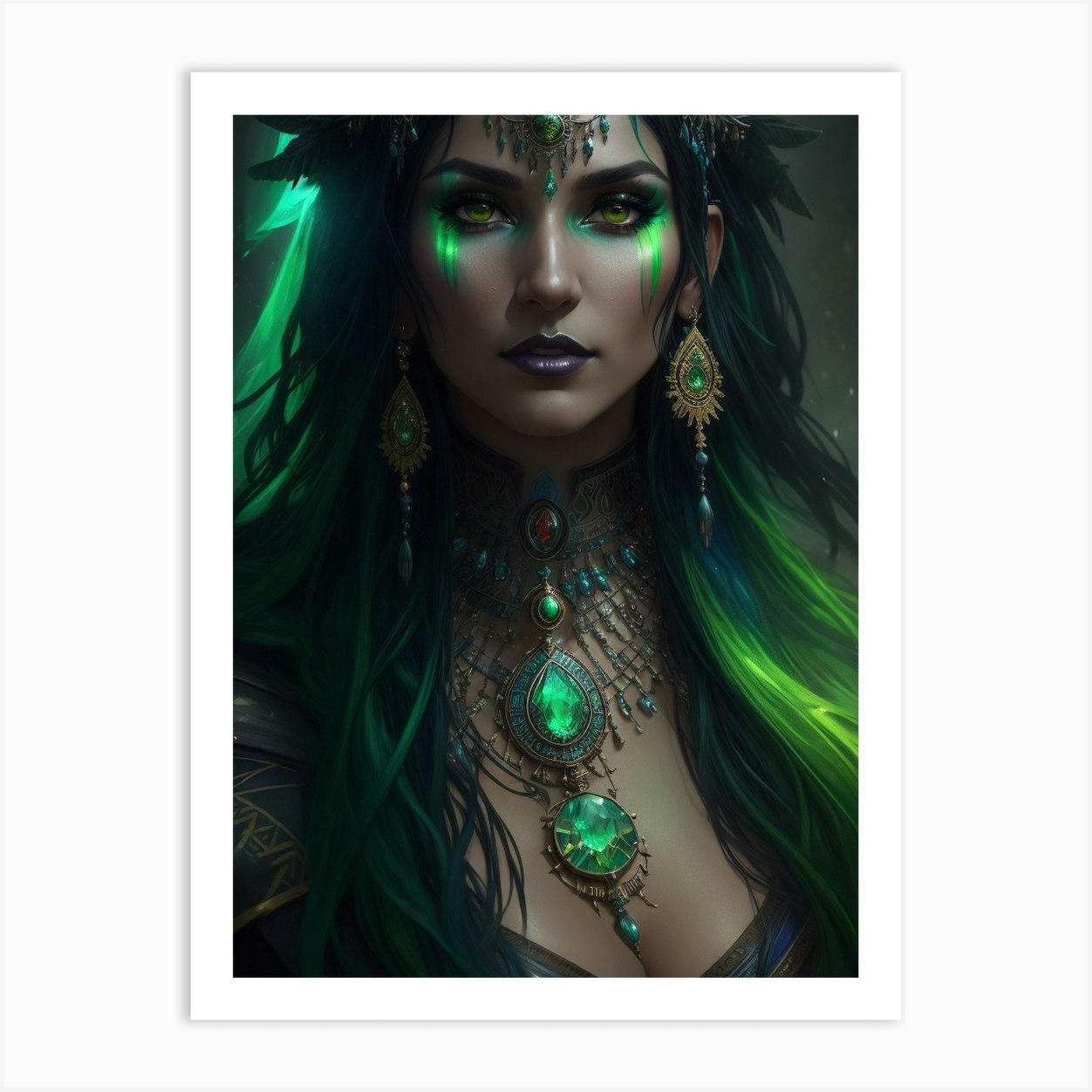 Elven Woman 1 Art Print By Nebuchadnezzar Fy