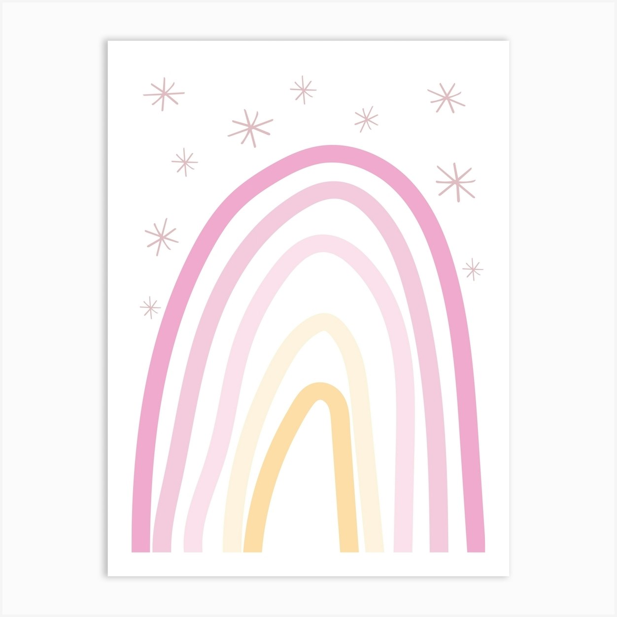 Rainbow Pinks Art Print by The Little Jones - Fy