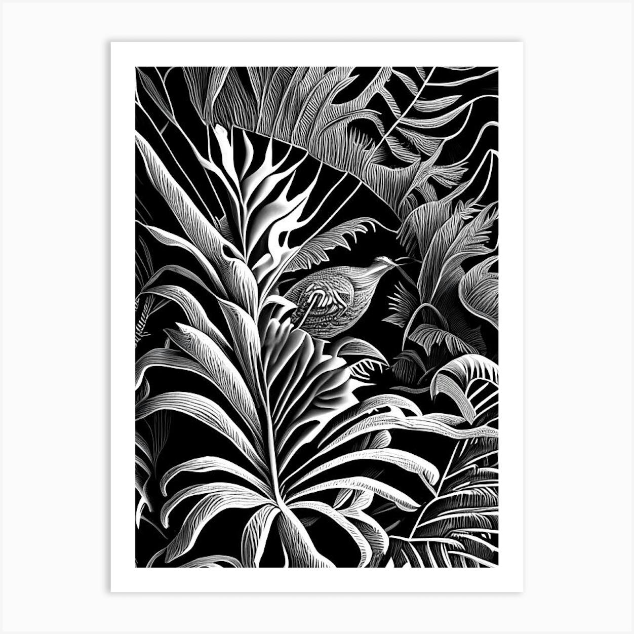 Fern Art Block Print outlet Japanese Climbing Fern