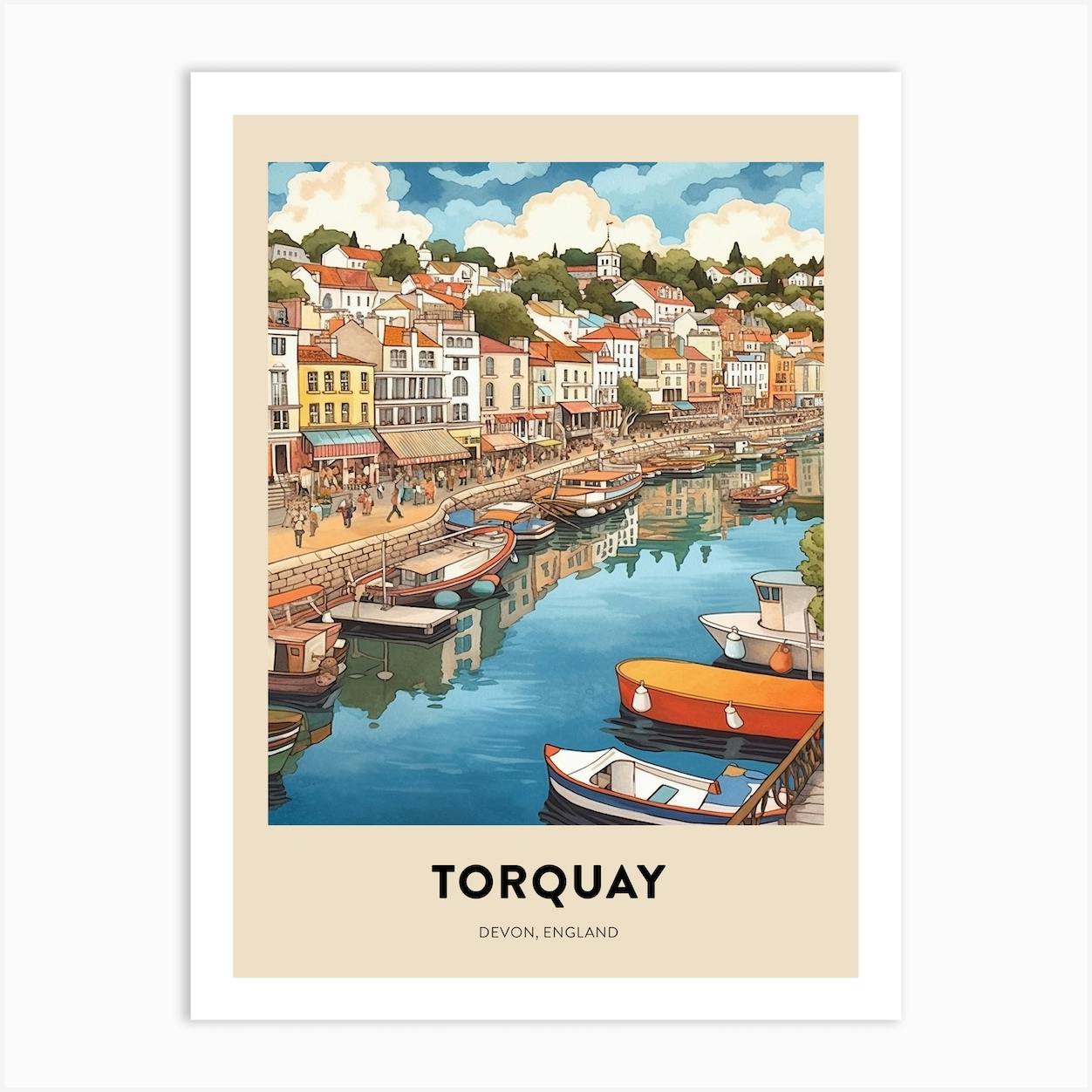 Devon Vintage Travel Poster Torquay Art Print By Travel Poster ...