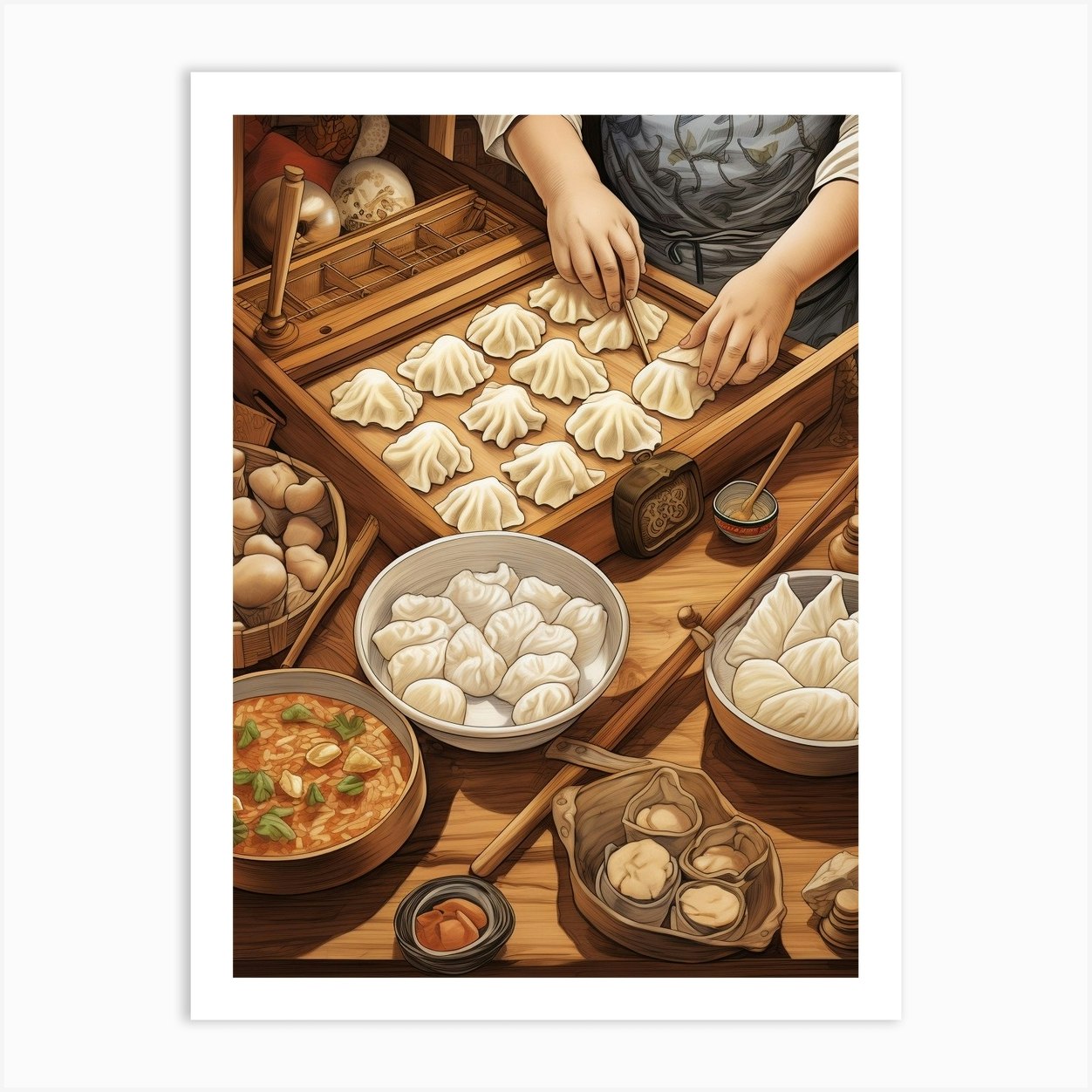 Dumpling Making Chinese New Year 12 Art Print By Chinese New Year Art Dumpling Making Chinese New Year 12 Art Print By Chinese New Year Art