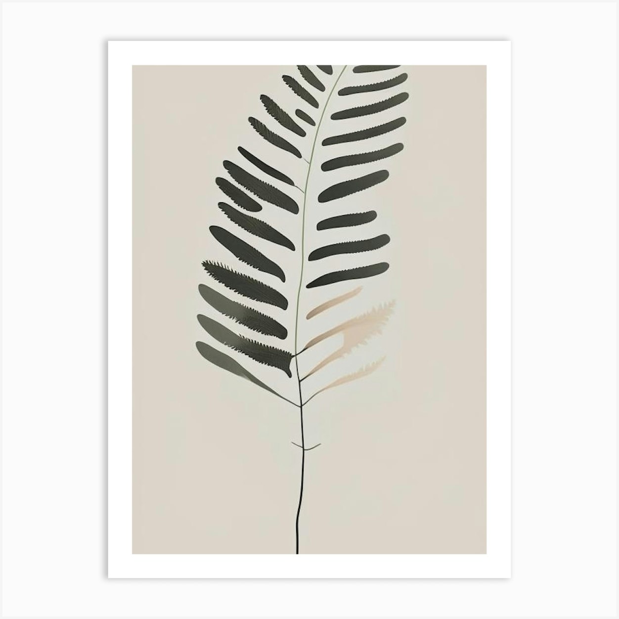 Painted Fern, Wildflower Simplicity Art Print By Wildflower Studio - Fy