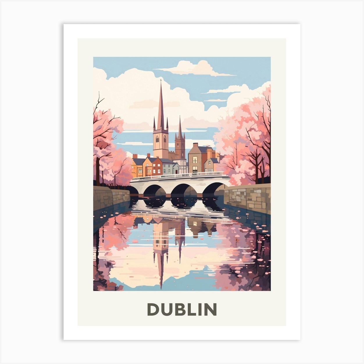 Dublin, Ireland Art Print by Uncharted Borders Fy