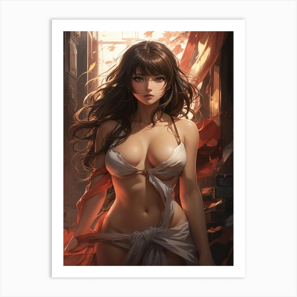 Sexy Female Anime Samurai 3 Art Print By Godzilla Arts Fy 