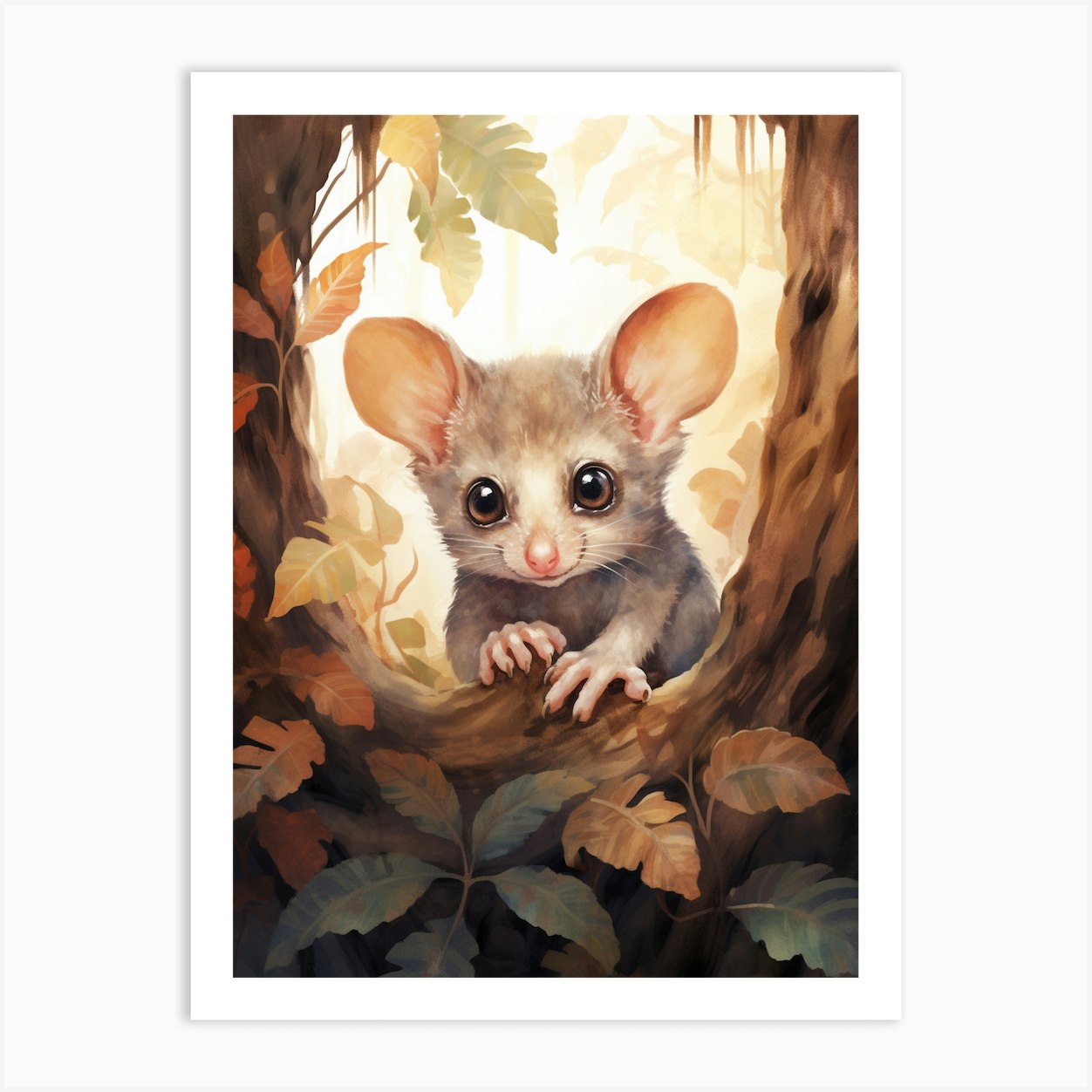 Adorable Chubby Common Brushtail Possum 2 Art Print by Possum Picz - Fy