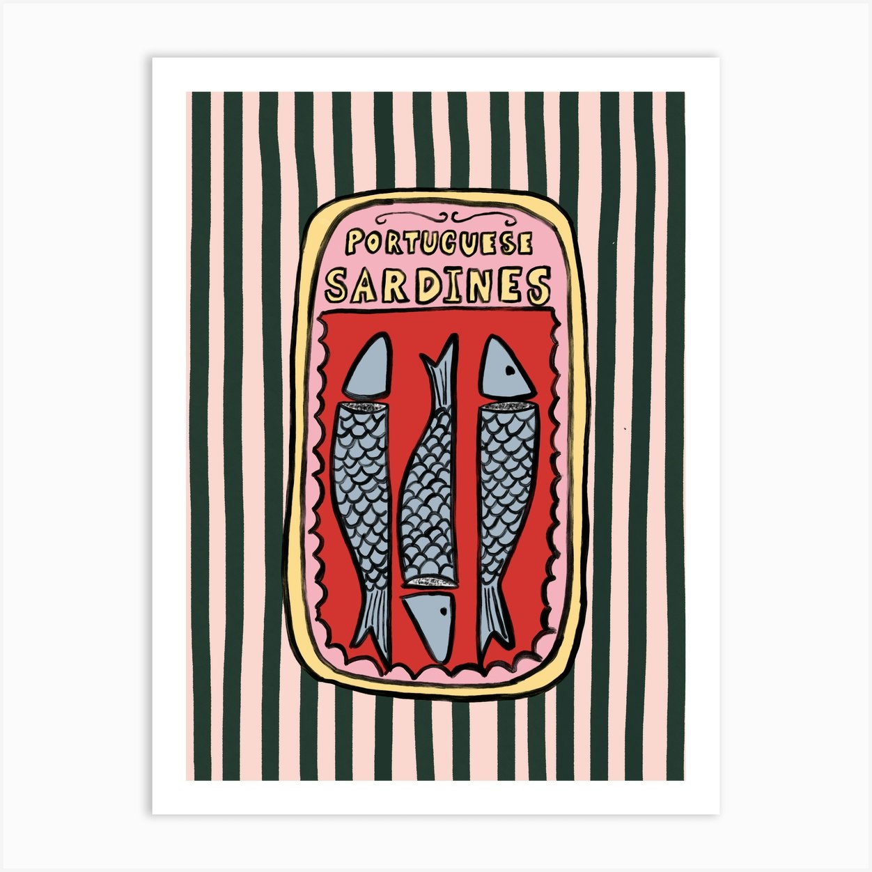 Sardines Art Print by Stefanie Leung Fy