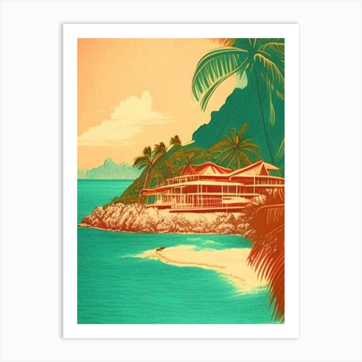 Isla Mujeres Mexico Vintage Sketch Tropical Destination Art Print By   Af0866aa 8b1a 4ca1 A7d9 2527d6ddb42d 