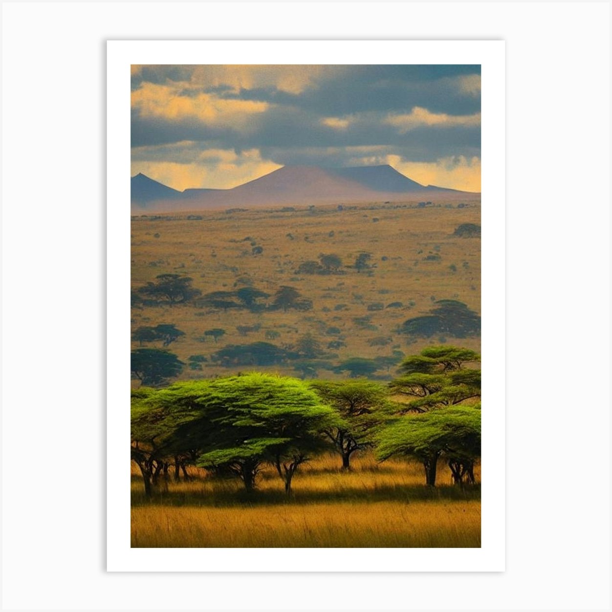 Maasai Mara National Park 2 Kenya Vintage Poster Art Print by National ...