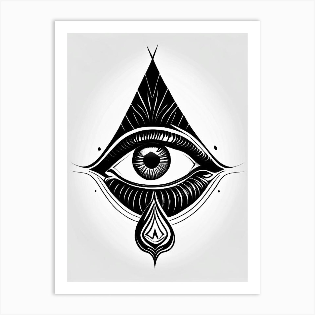 Third Eye Symbolism, Symbol, Third Eye Simple Black & White