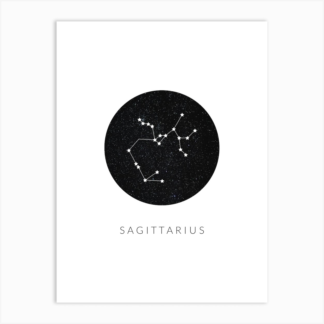 Sagittarius Constellation Art Print By Saskia Lucy Fy