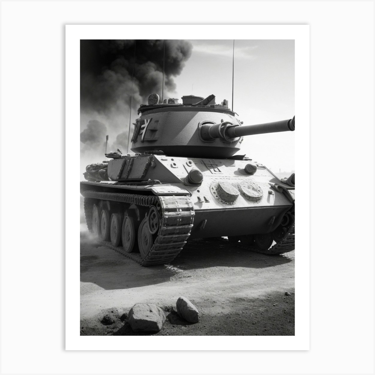 Tiger Tank Art Print by BujangPopeyeArt - Fy