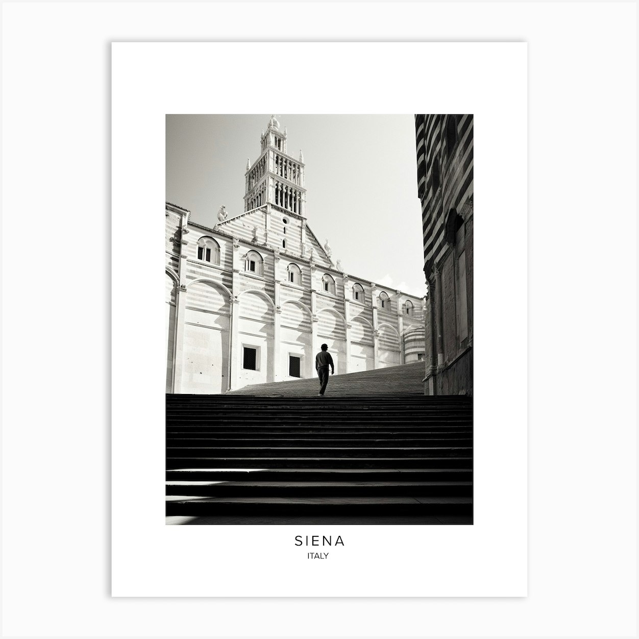 Poster Of Siena Italy Black And White Analogue Photography 2 Art