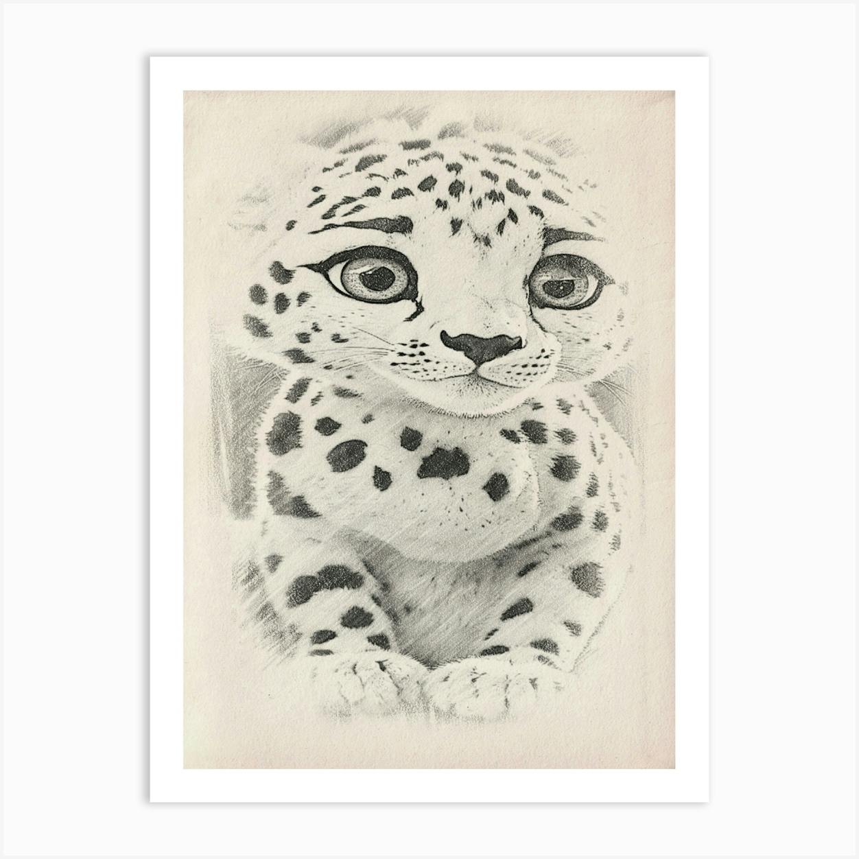 【GRAVER】Elbow Leopard Drawing Smile White Clip Hoodie UNISEX] Elbow Leopard Drawing Smile White Clip Hoodie