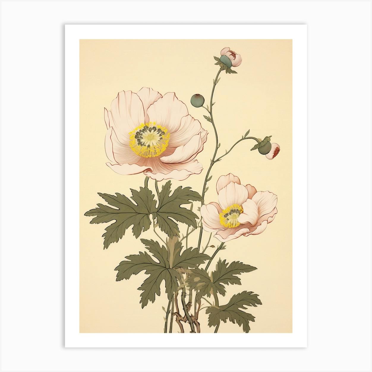木村捷司「アネモネ」油絵・F6号 絵画買取・販売の小竹美術