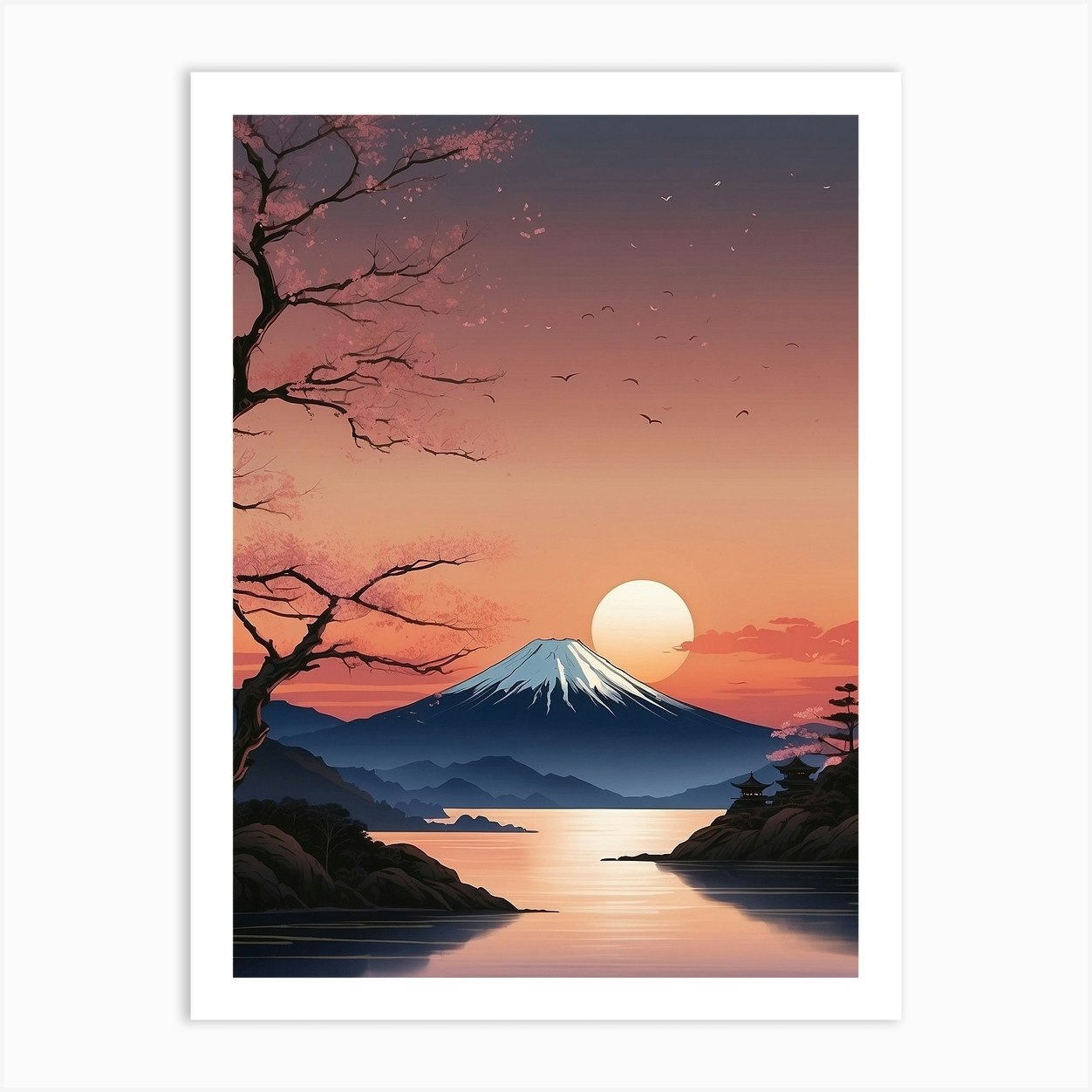 Mt Fuji Print Art Print by ArtDecors - Fy