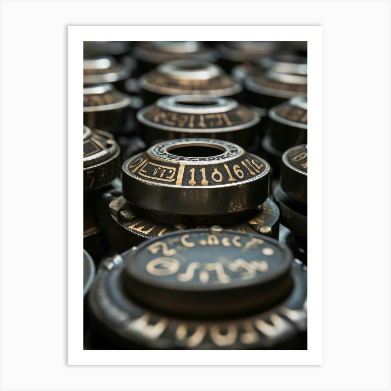 Collection Of Old Typewriter Keys Art Print by KWY09 Fy