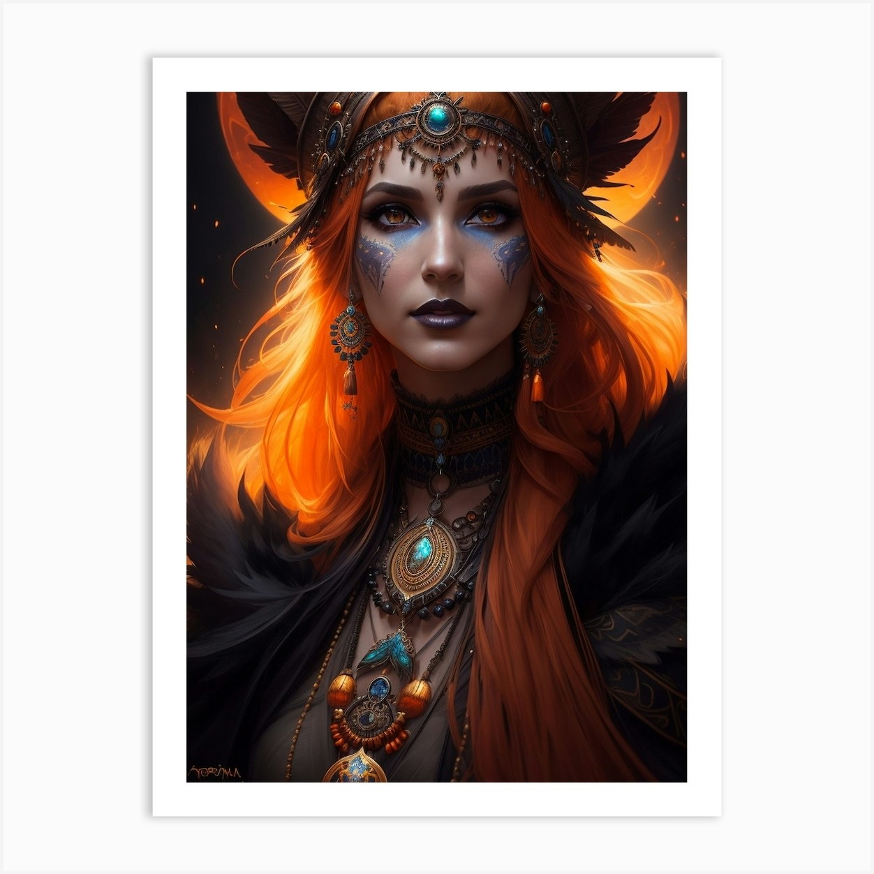 Elven Woman 2 Art Print by Nebuchadnezzar - Fy