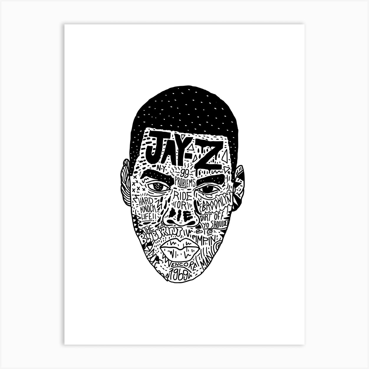 Jay Z Art Print by Nick Cocozza Fy