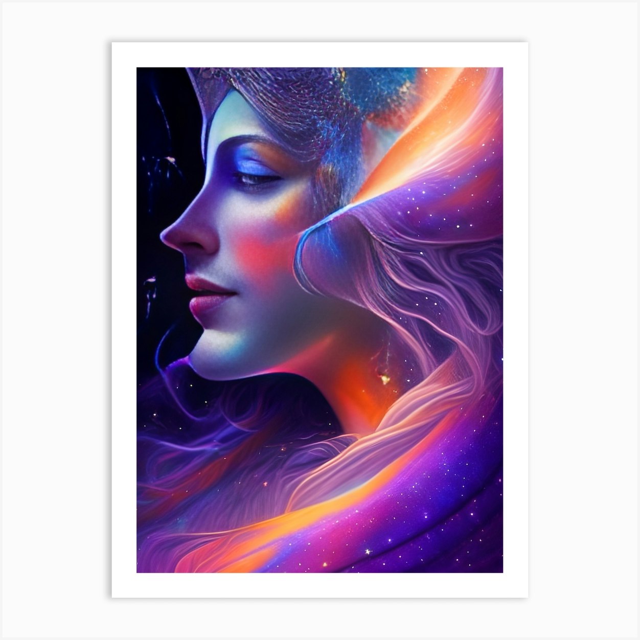 Nebula Woman Art Print by Stone Waters - Fy