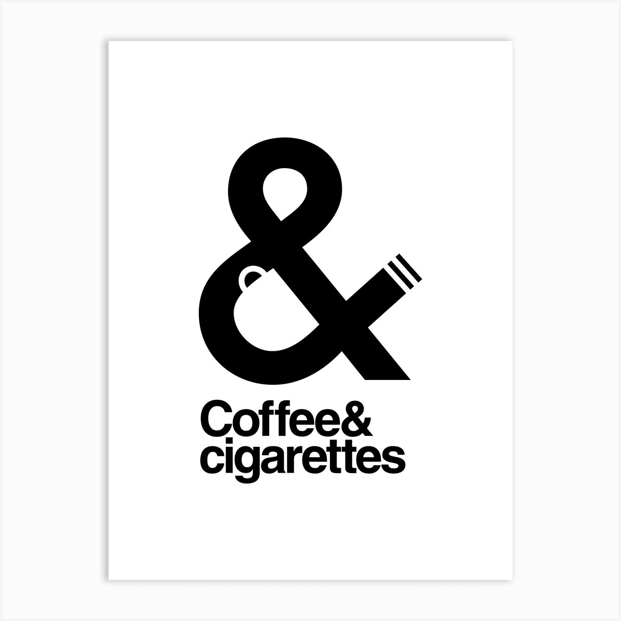 Coffee And Cigarettes Art Print by Viktor Hertz Fy