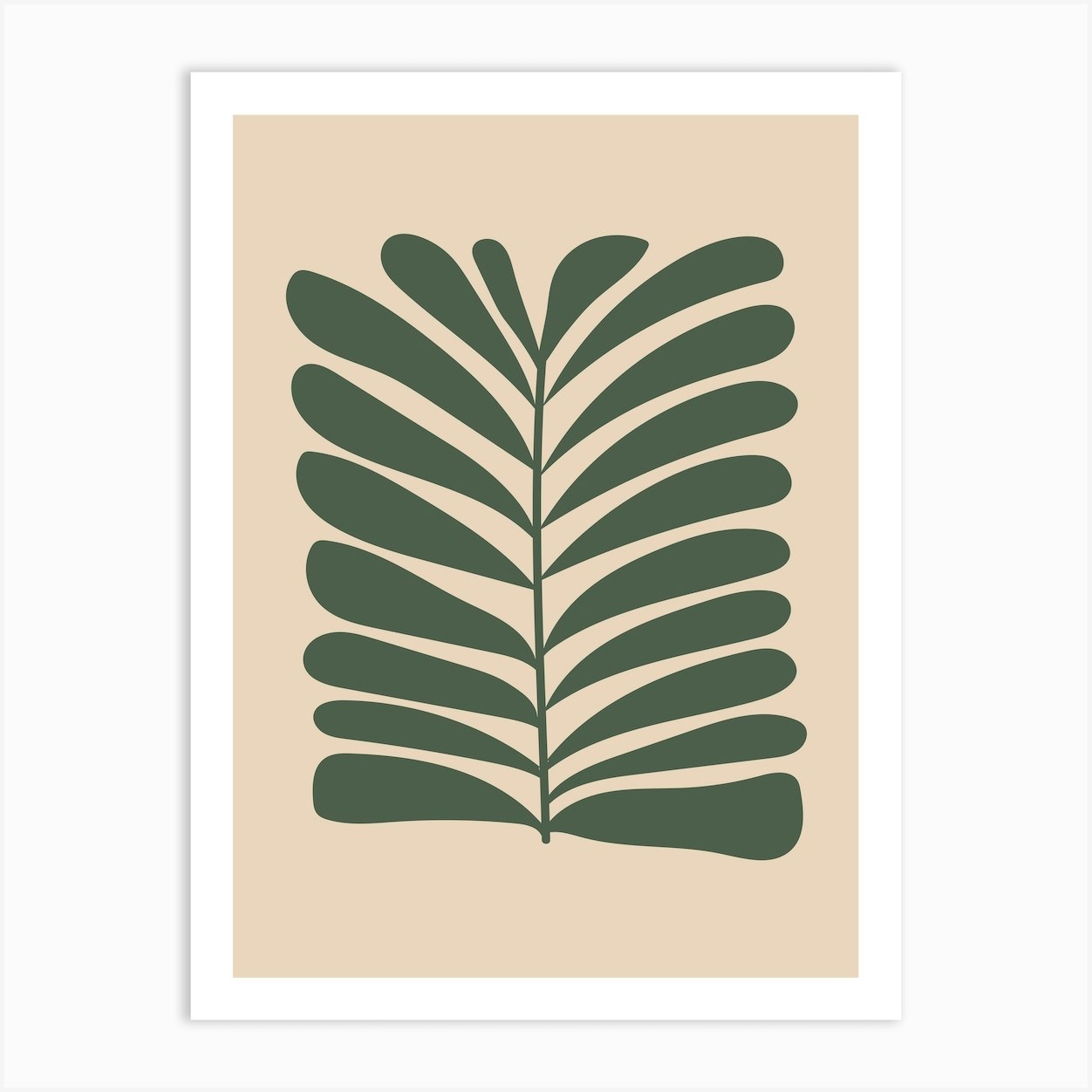 Abstract Wavy Leaves Art Print by Palmito - Fy