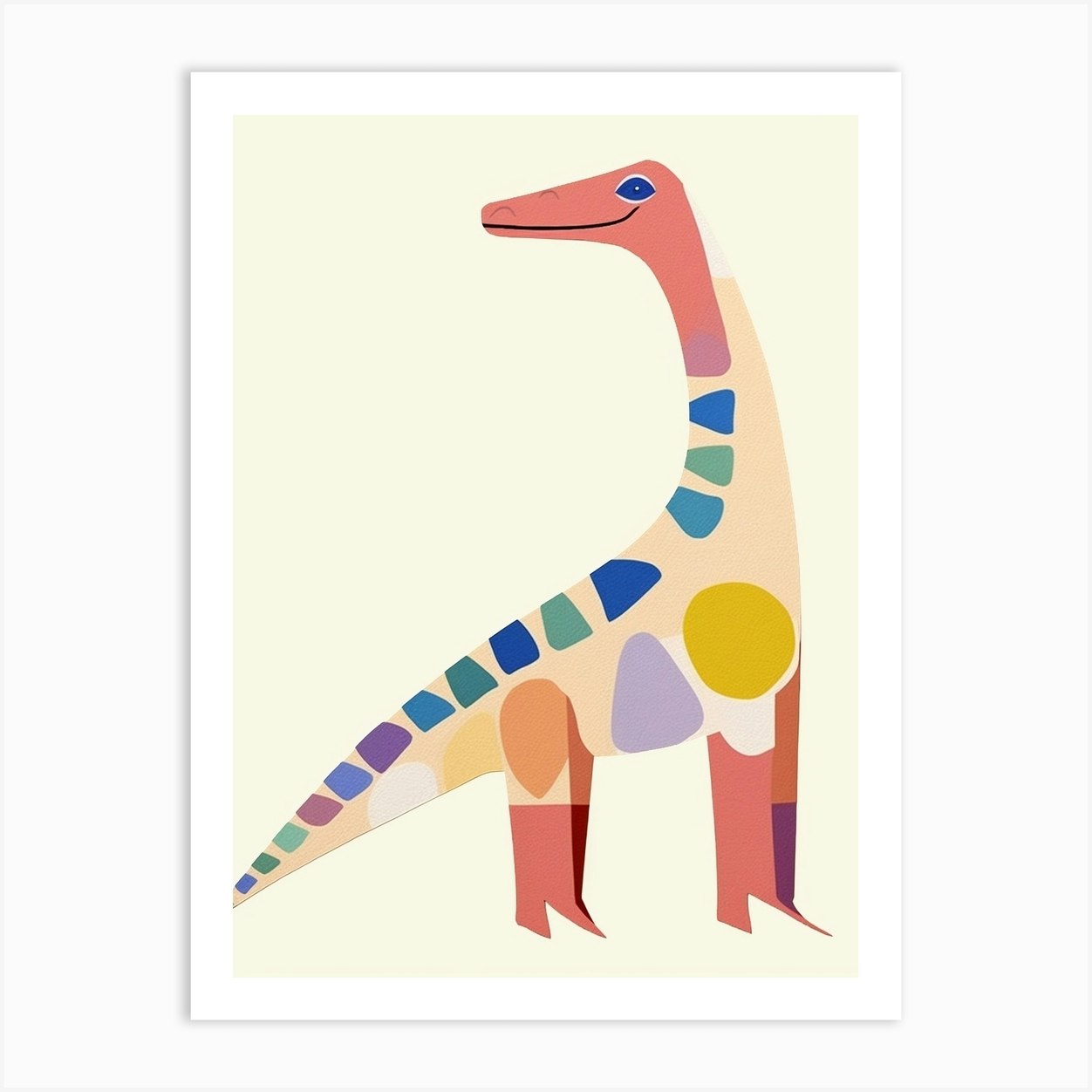 Nursery Dinosaur Art Elasmosaurus 2 Art Print by Scribble Studio - Fy