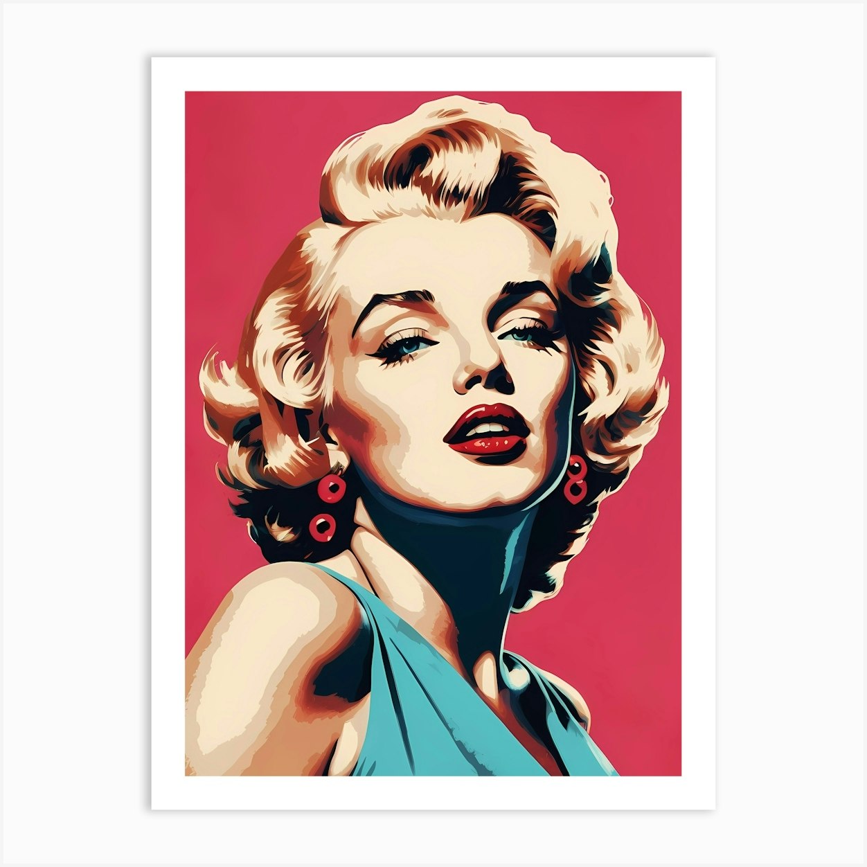 Marilyn Monroe Portrait Pop Art (4) Art Print by 1xMerch - Fy