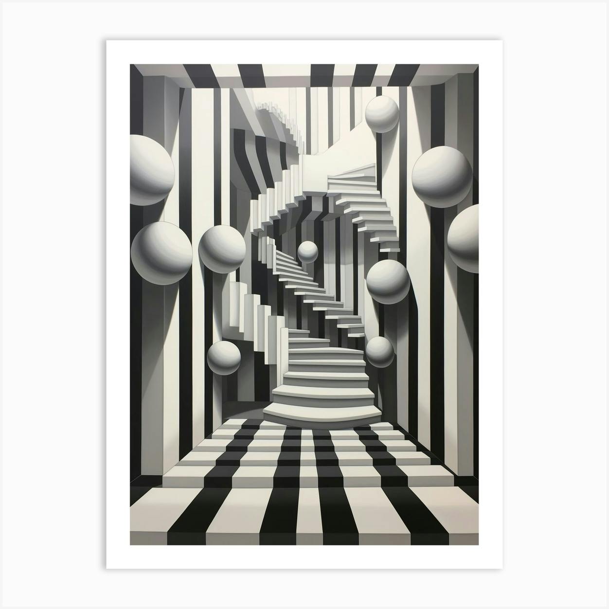 Geometrical Optical Illusion watercolor painting shops