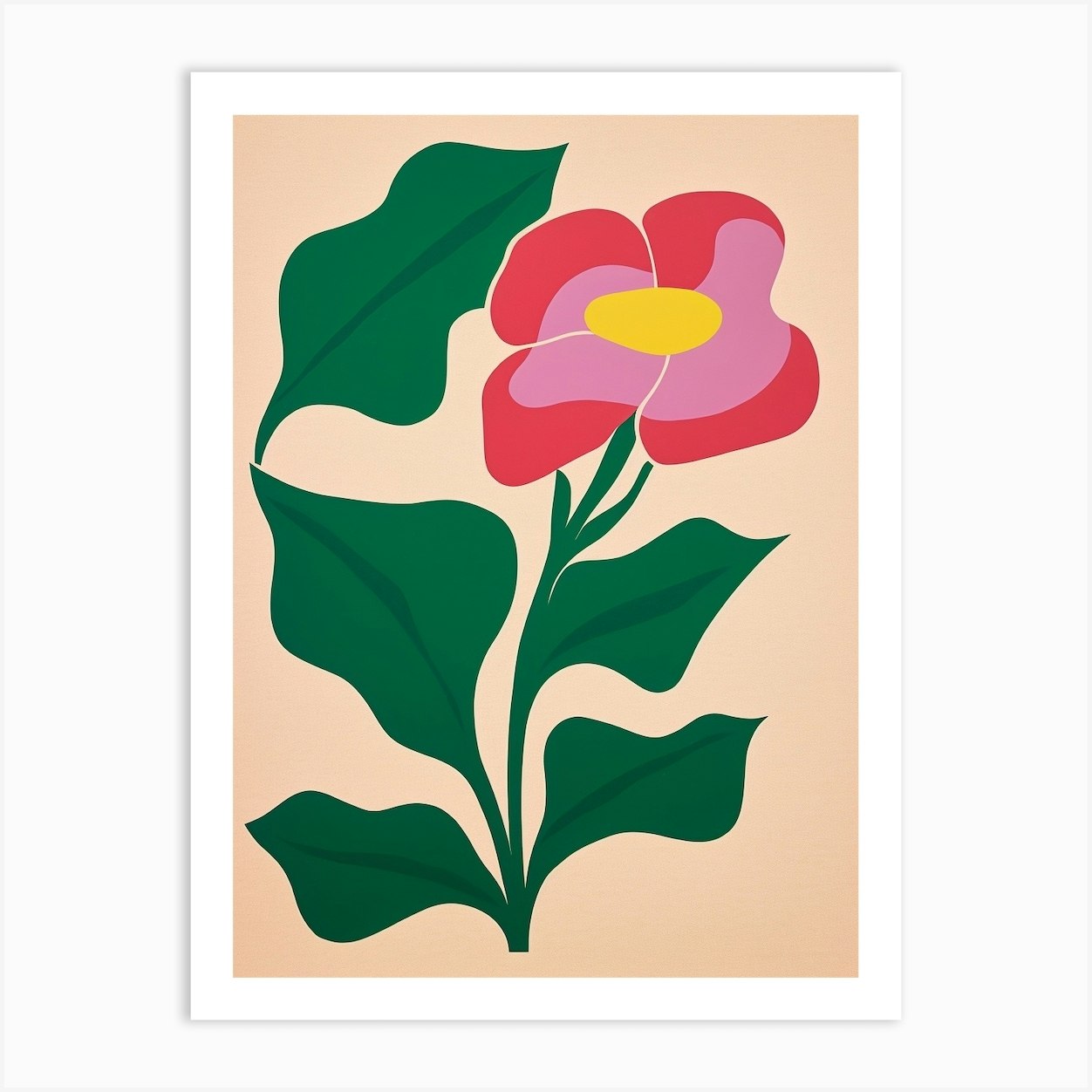 Cut Out Style Flower Art Calla Lily 2 Art Print by Botanic Studio - Fy