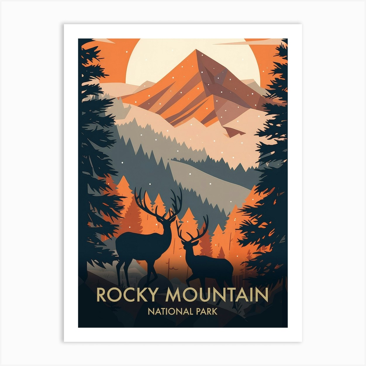 Rocky Mountain National Park Vintage Travel Poster 8 Art Print by ...