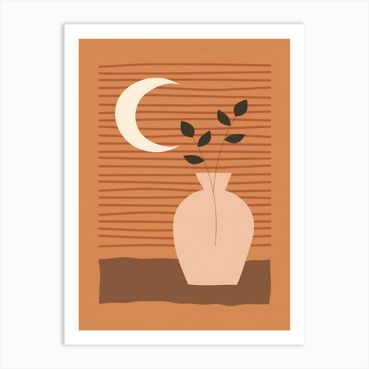 Moon And Flower Art Print by Balram giri - Fy