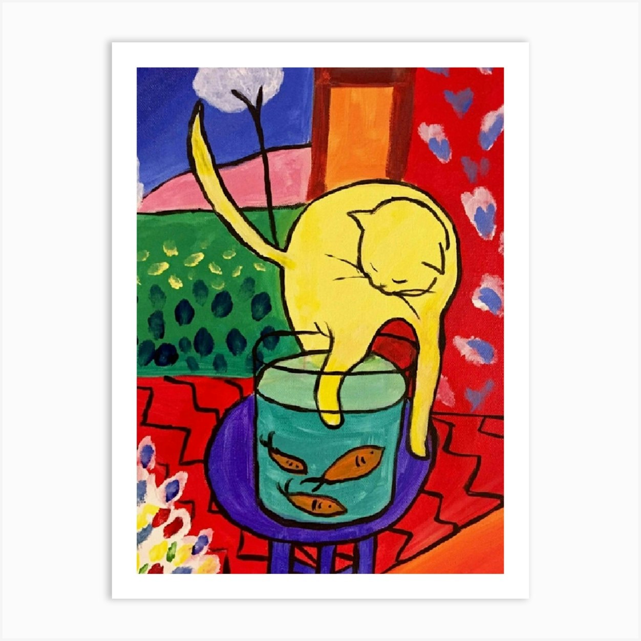 Henri Matisse, The Cat With Red Fish Art Print by Anwir Fy