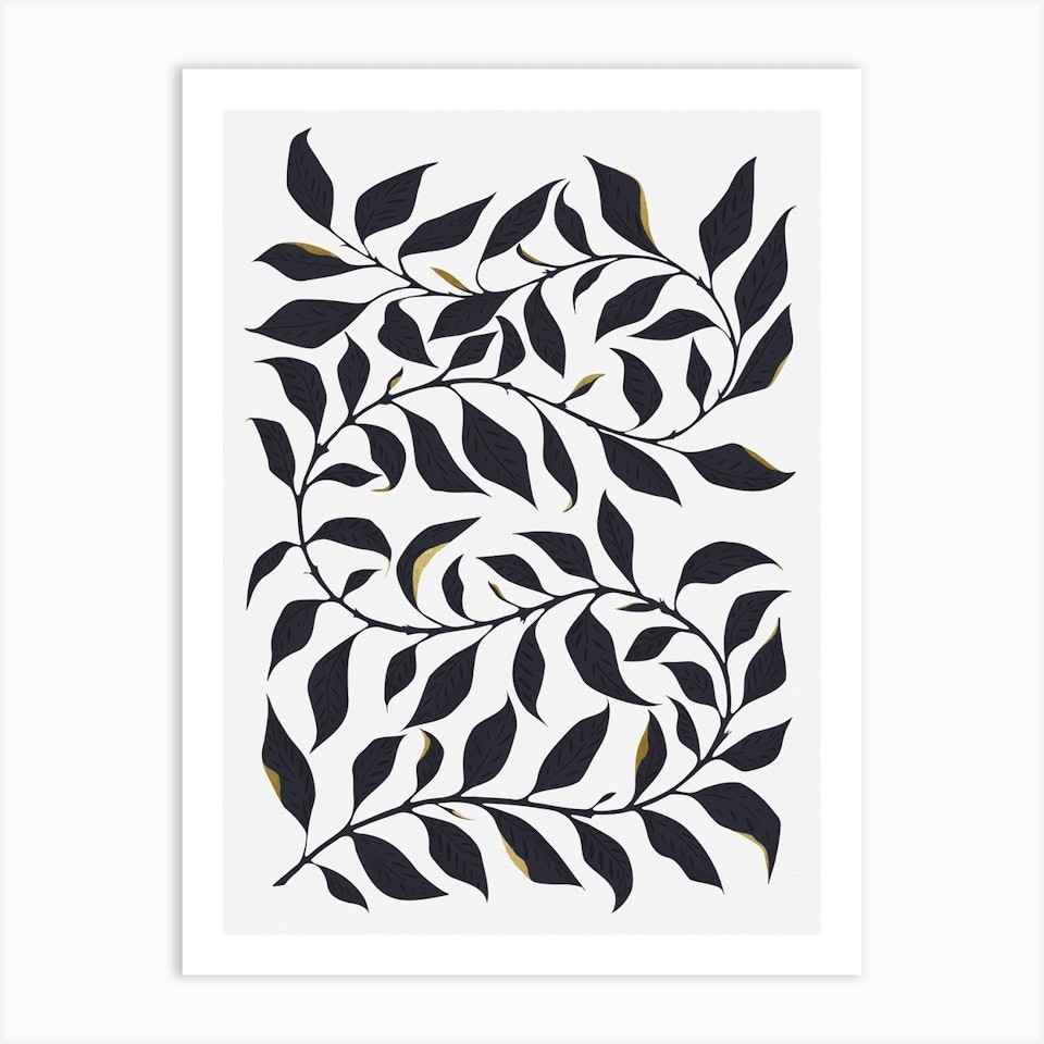 Golden Leaf Canvas Print by KookiePixel Fy