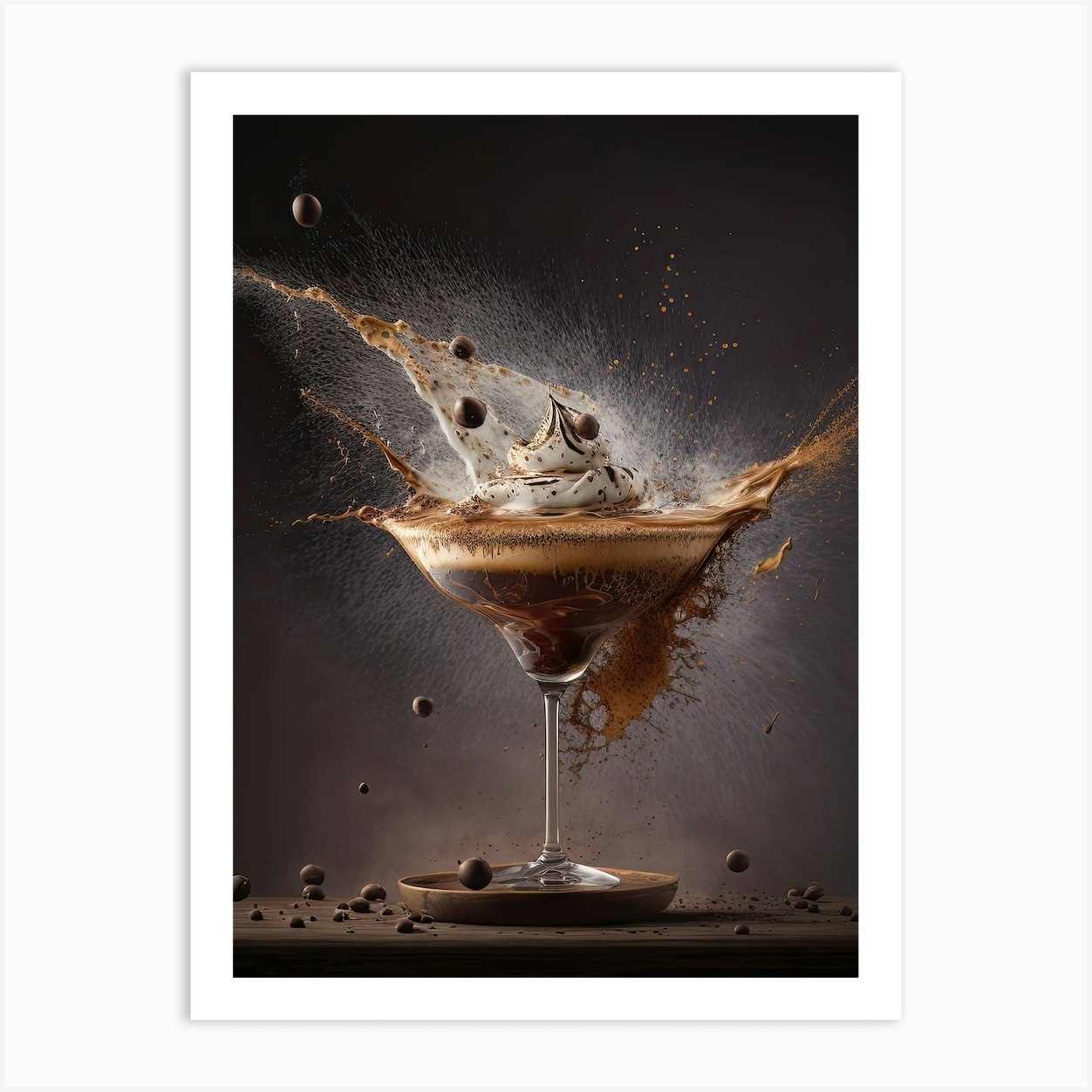 Expresso Martini Explosion Art Print by Spacescapes Fy