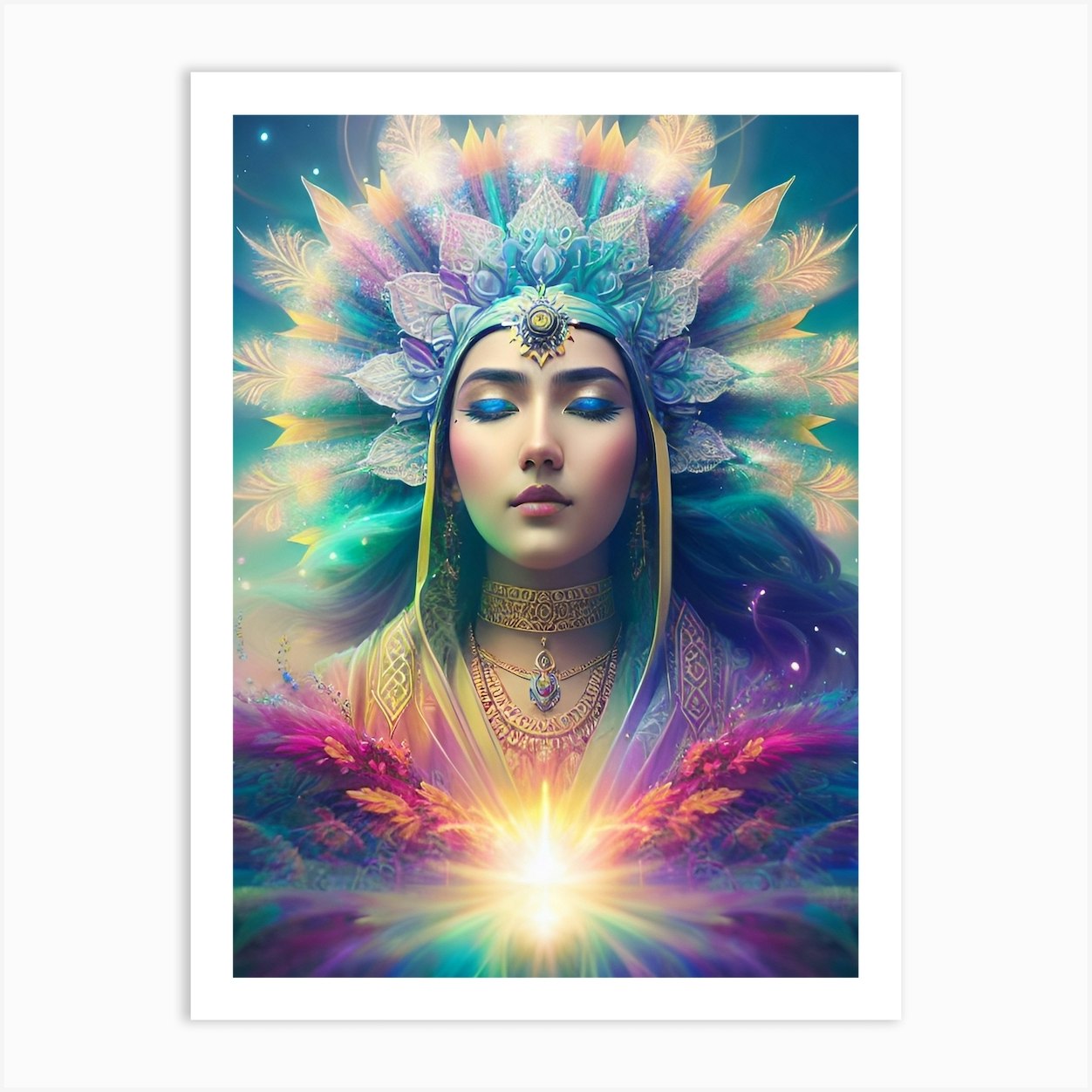 Mystical Woman Art Print By Noctarian - Fy