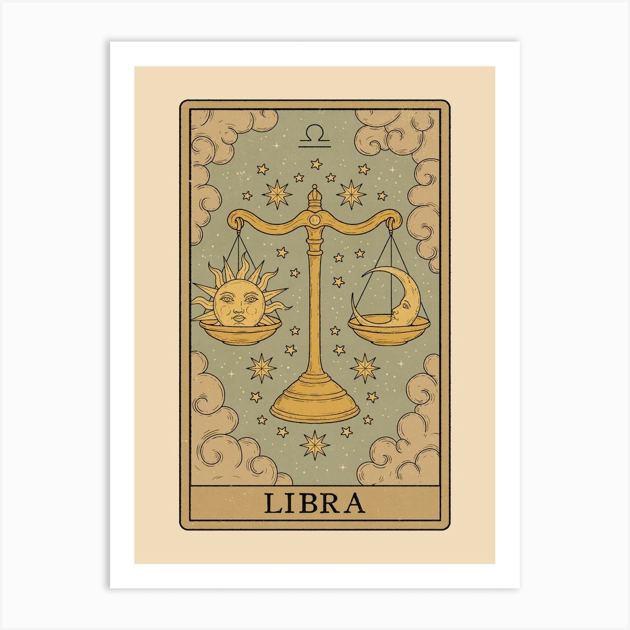 Libra Tarot Zodiac Art Print by Thiago Corrêa - Fy