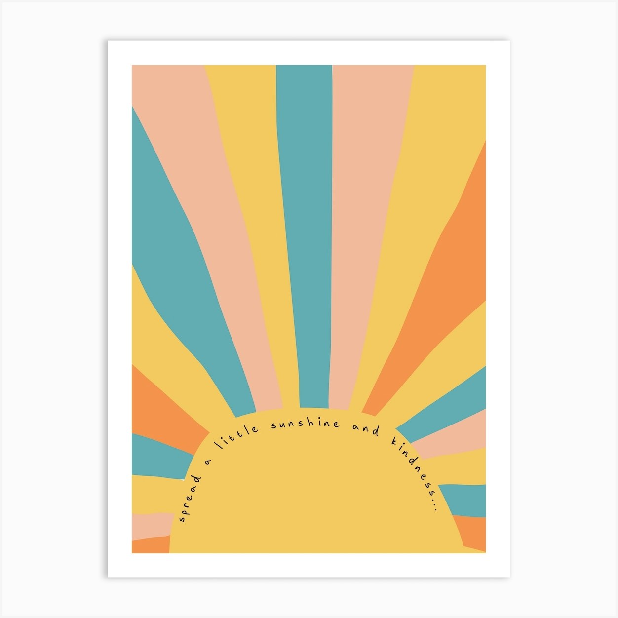 Spread Sunshine Illustration Art Print by Jessica Eyre Fy