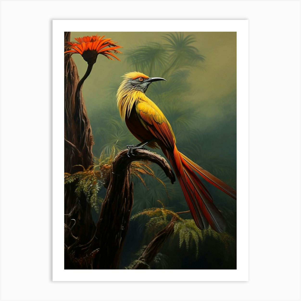 Feathers of Paradise: Wilson's Bird-of-Paradise Art Art Print by Art ...