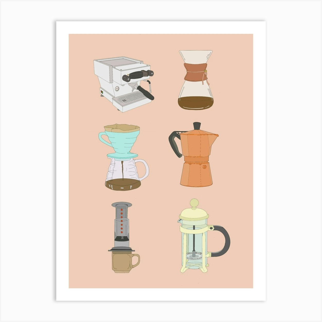 Coffee Makers Art Print by Shaunknottdesigns Fy